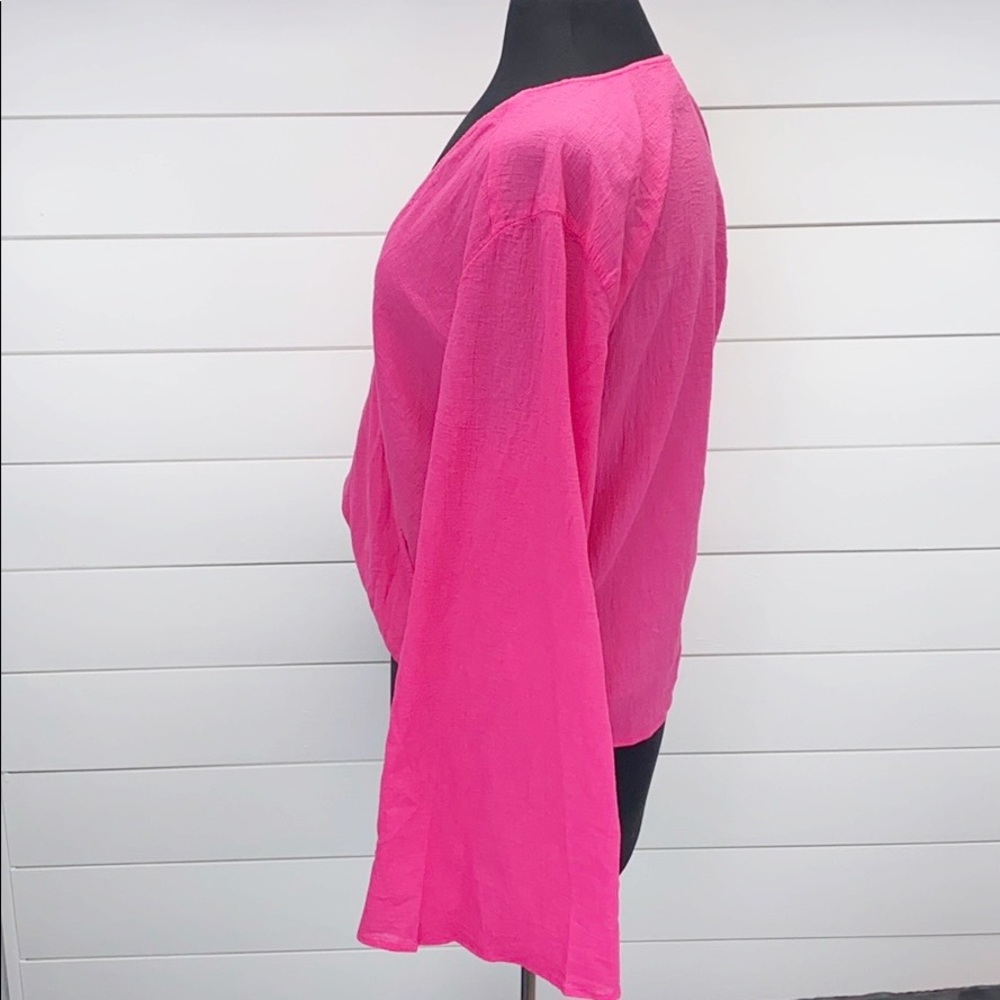 BLUE LIFE Hayley Blouse Wrap Style Raspberry - Picture 3 of 11